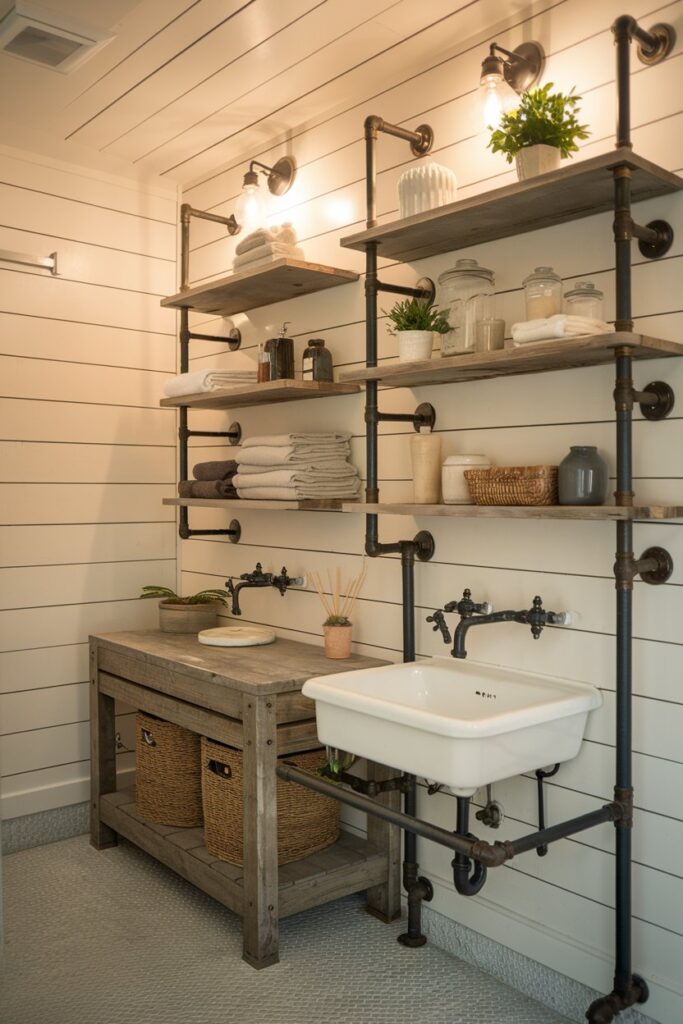 Industrial Pipe Shelving