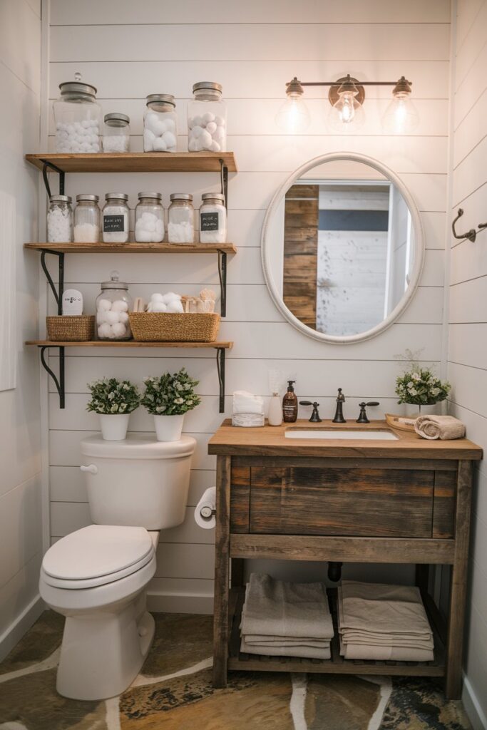 Glass Jar Bathroom Storage
