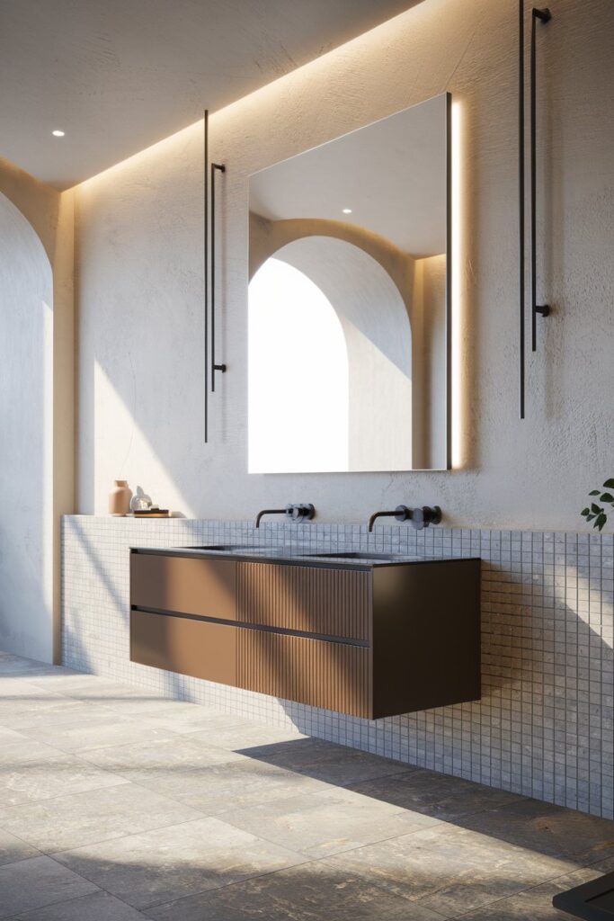 Wall-Mounted Vanities to Maximize Floor Space