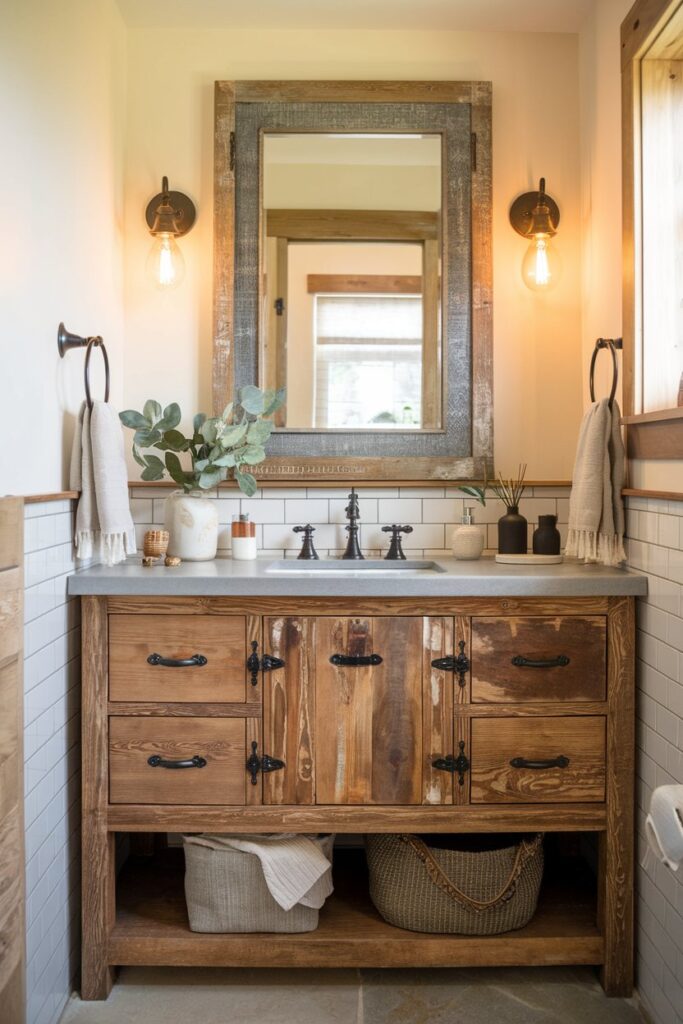 Rustic Wood Bathroom Vanity Designs