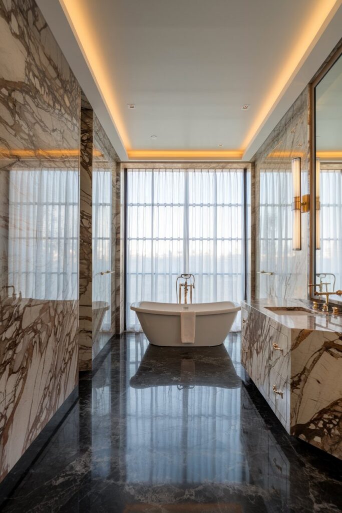 Black Marble Bathroom for a Luxurious Vibe