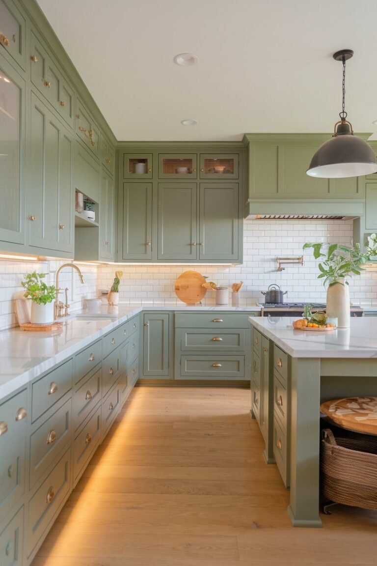 30 Stunning Green Kitchen Cabinet Ideas to Transform Your Space - Urban ...
