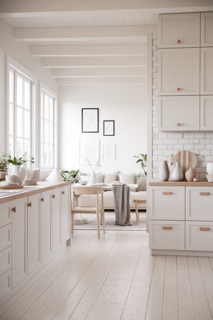 Scandinavian White Kitchen Cabinets