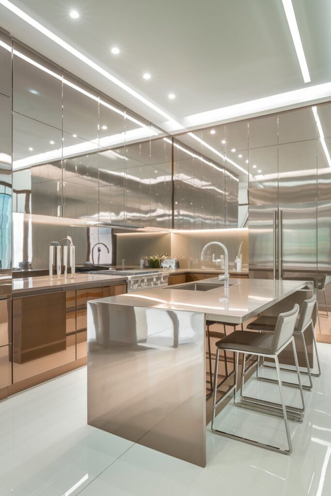 High-Gloss Modern Kitchen Cabinets
