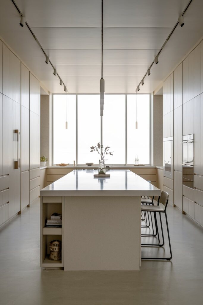 Sleek Island-Centric Kitchen Layout