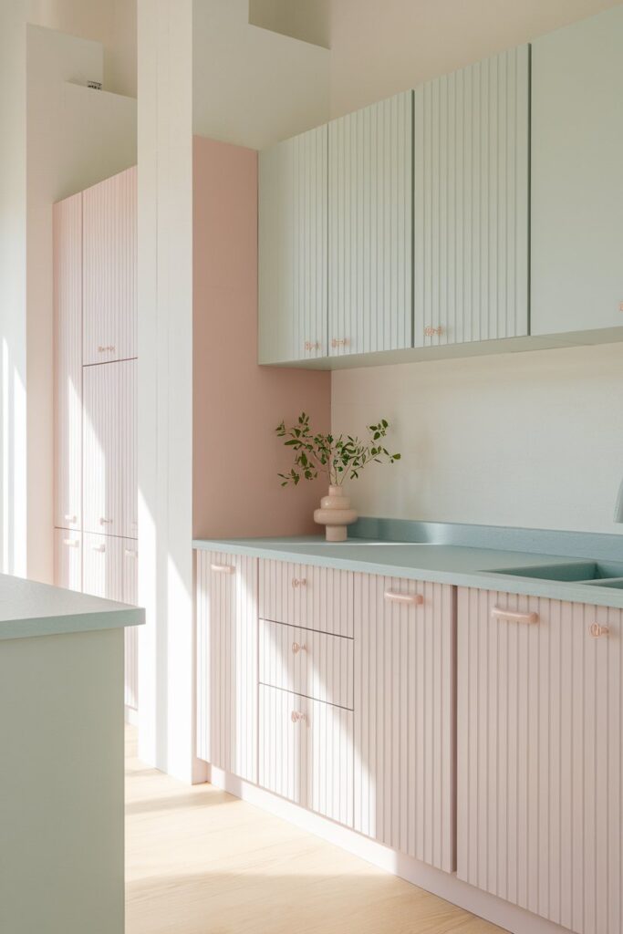Soft Pastel Minimalist Kitchen