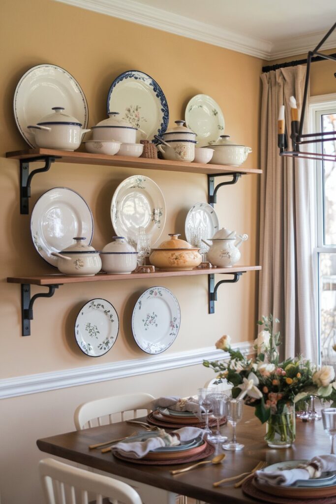 Enamelware and Ceramic Dish Displays