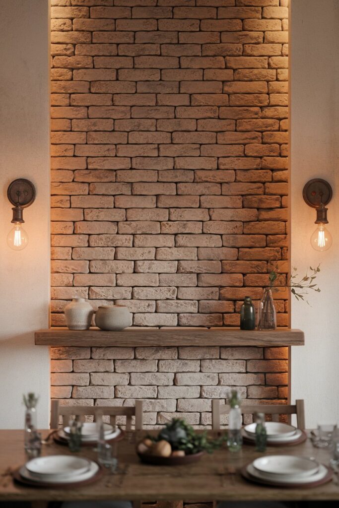 Brick or Stone Backsplash Elements