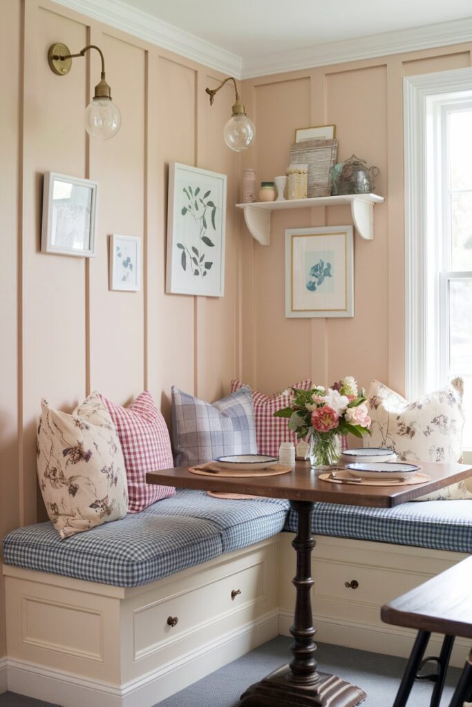Cozy Breakfast Nook with Cushions