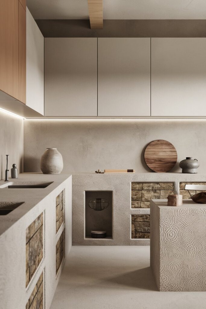 Minimalist Kitchen with Textured Finishes