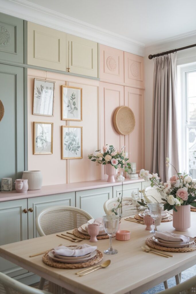Soft Pastel Cabinet Colors (Sage, Cream, Blush)