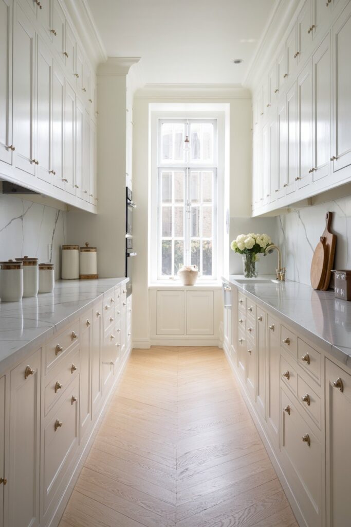 Classic White Galley Kitchen