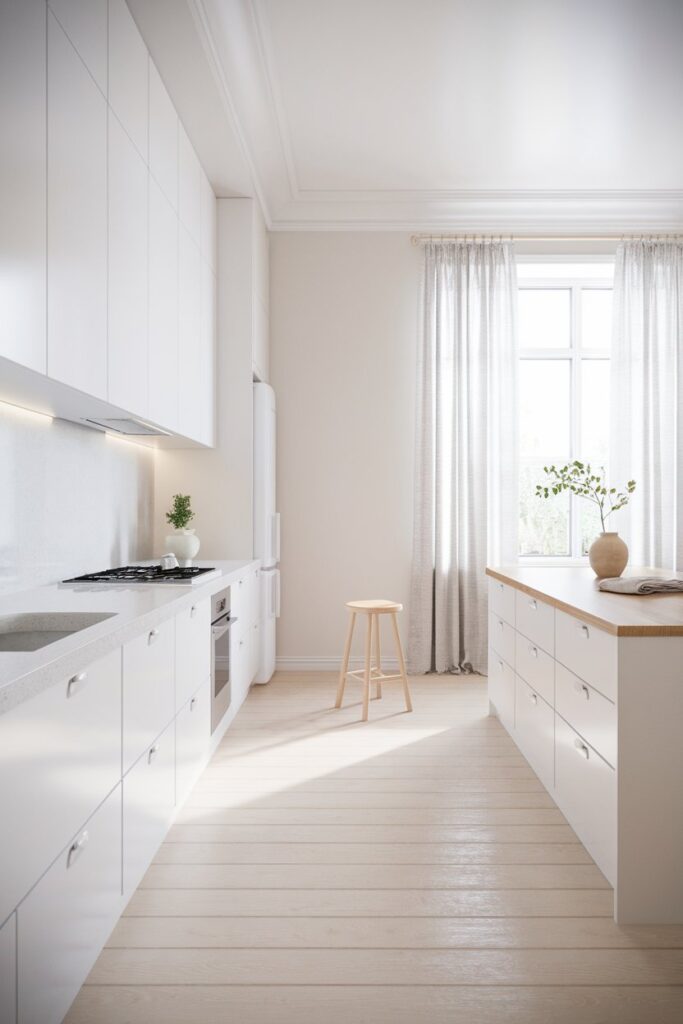 Minimalist White Scandinavian Kitchen