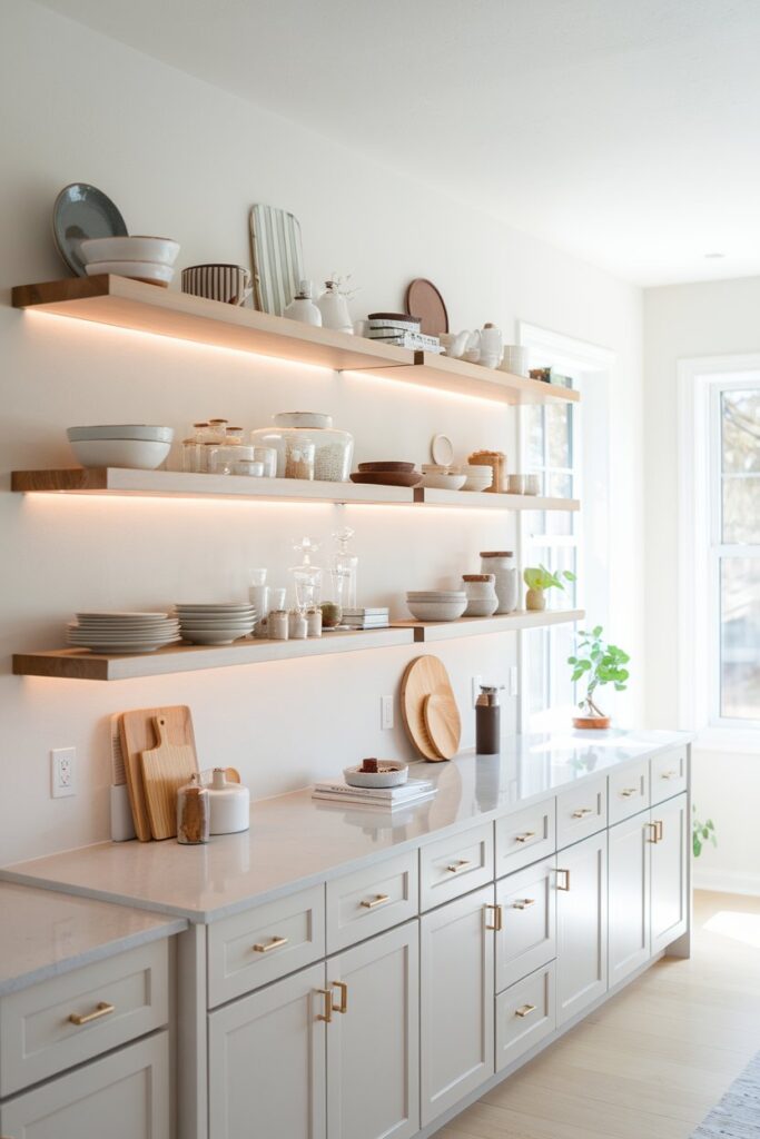 Open Shelf Styling Kitchen