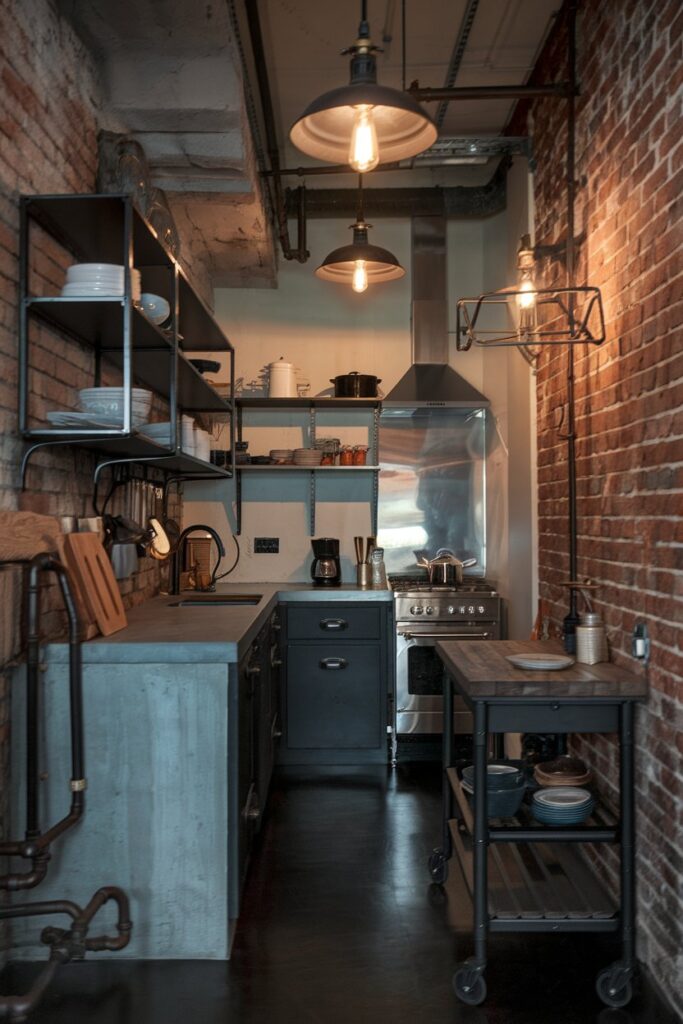 Industrial Style Small Kitchen