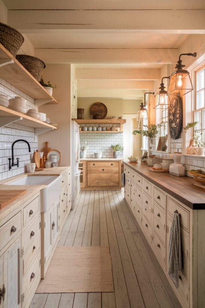 Rustic Farmhouse Galley Kitchen