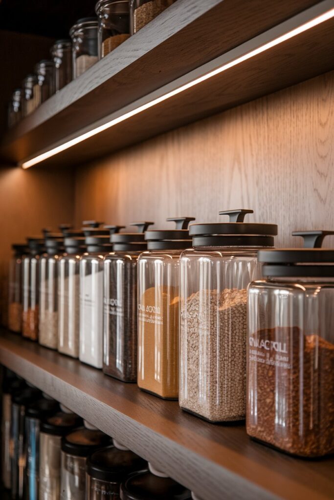Glass Jar Storage for Pantry Staples