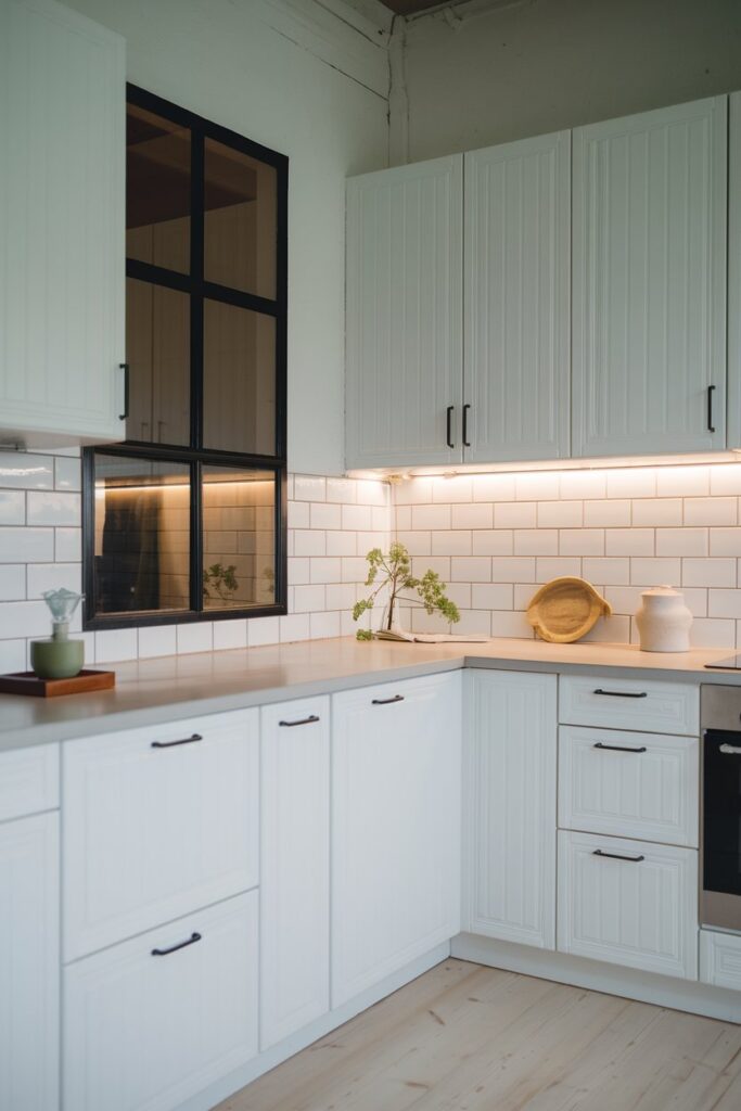 Scandinavian Kitchen with Matte Black Fixtures