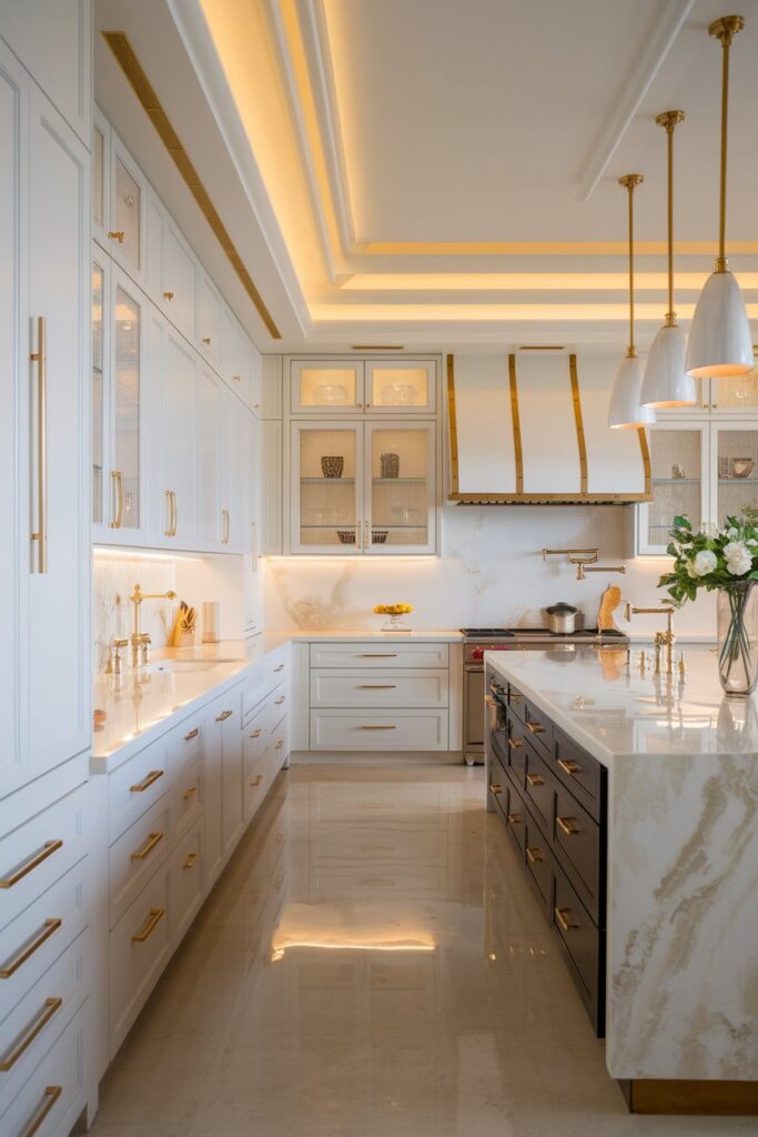 Luxury Gold Accent Kitchen