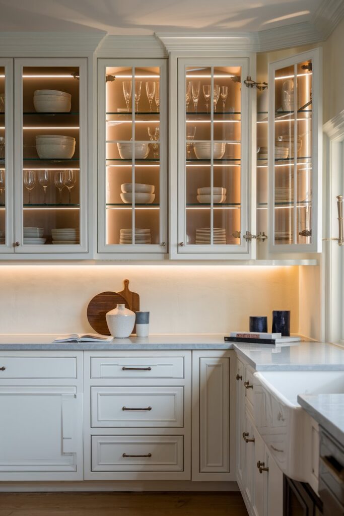 Glass Cabinet Display Kitchen