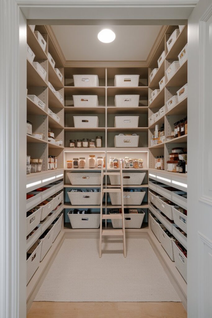 Built-In Pantry with Adjustable Shelving
