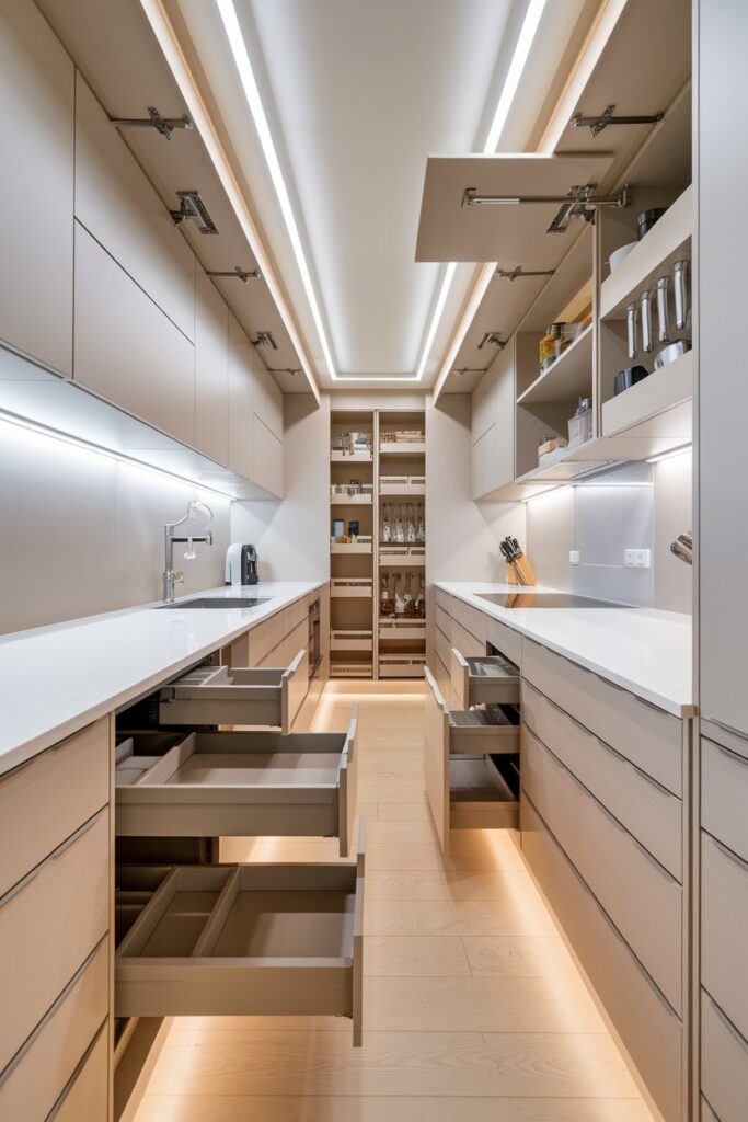 Smart Storage Galley Kitchen