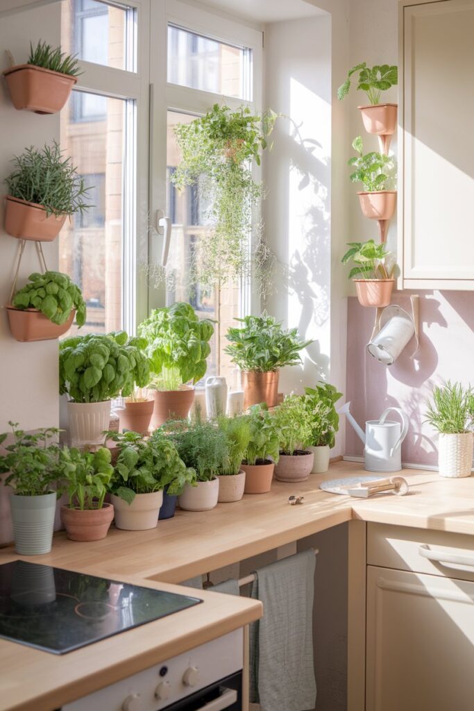 Indoor Herb Garden in Kitchen
