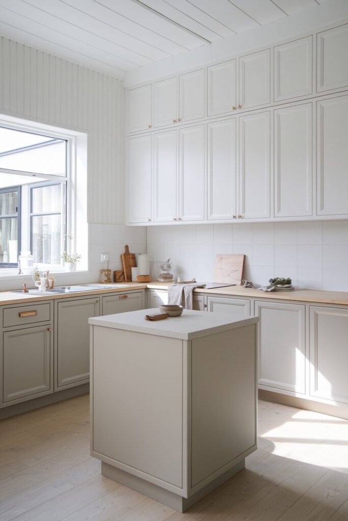 Scandinavian Kitchen with Two-Tone Cabinets