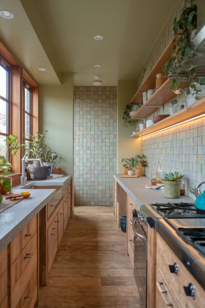 Eco-Friendly Galley Kitchen