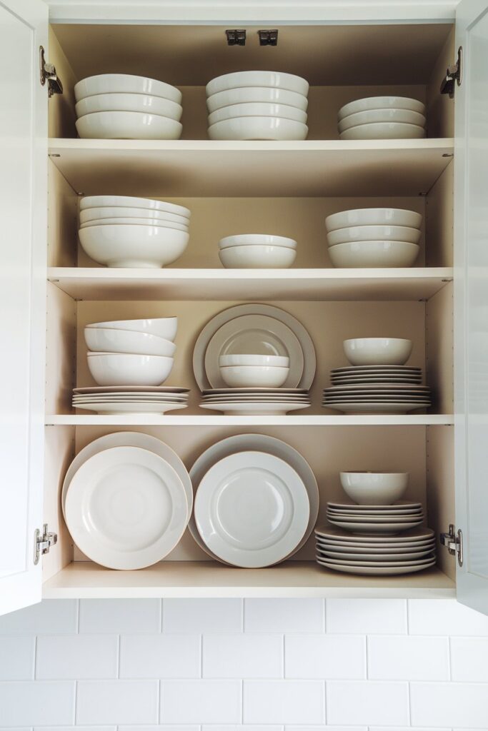 Multi-Tier Shelf Risers for Cabinets