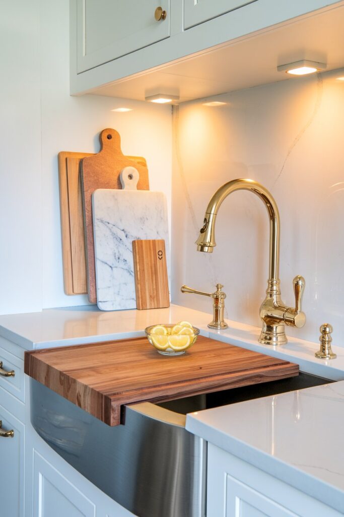 Over-the-Sink Cutting Board Storage