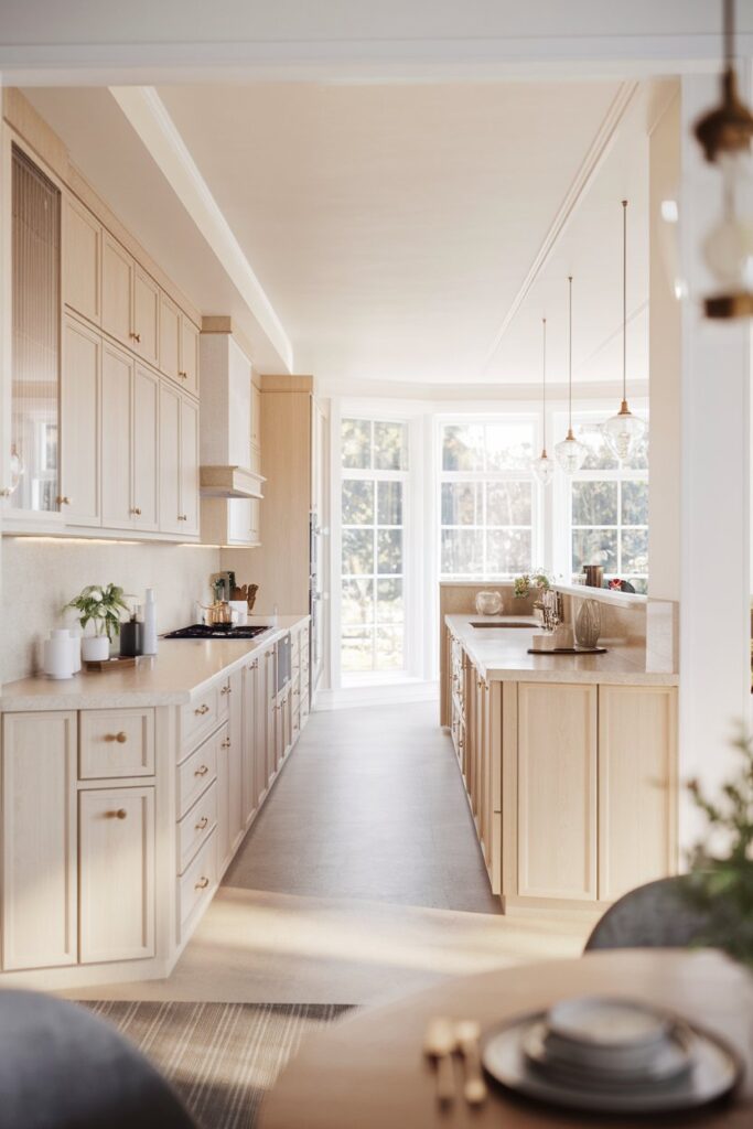 Open-Ended Galley Kitchen