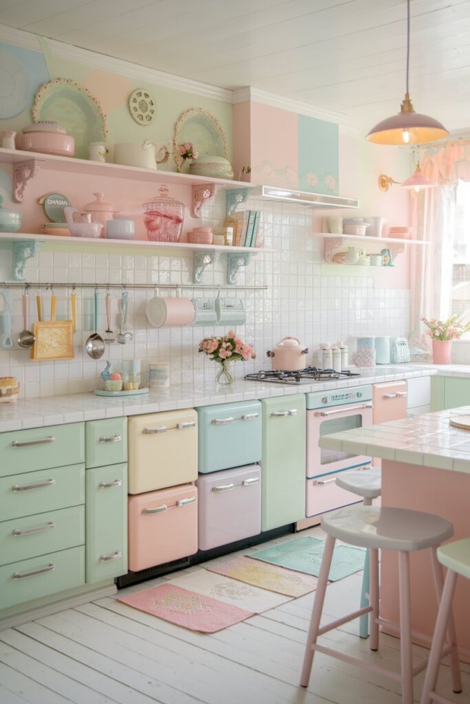 Pastel-Themed Kitchen