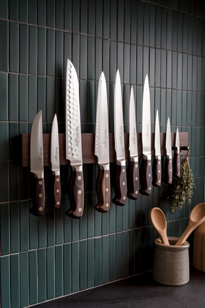 Magnetic Knife Strips on Walls