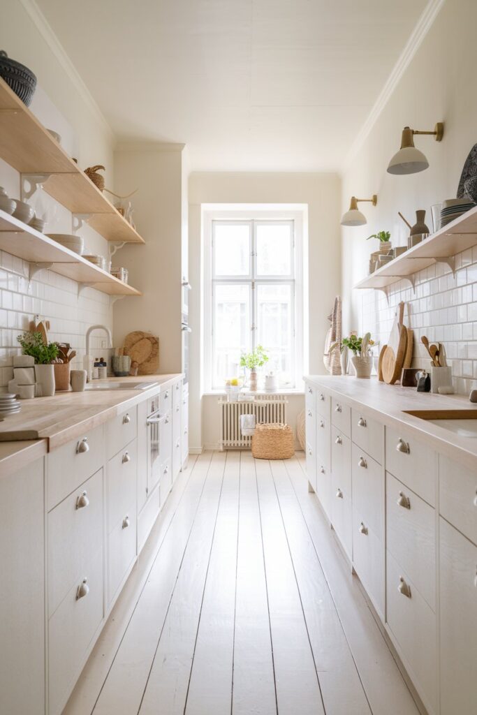 Scandinavian Style Galley Kitchen