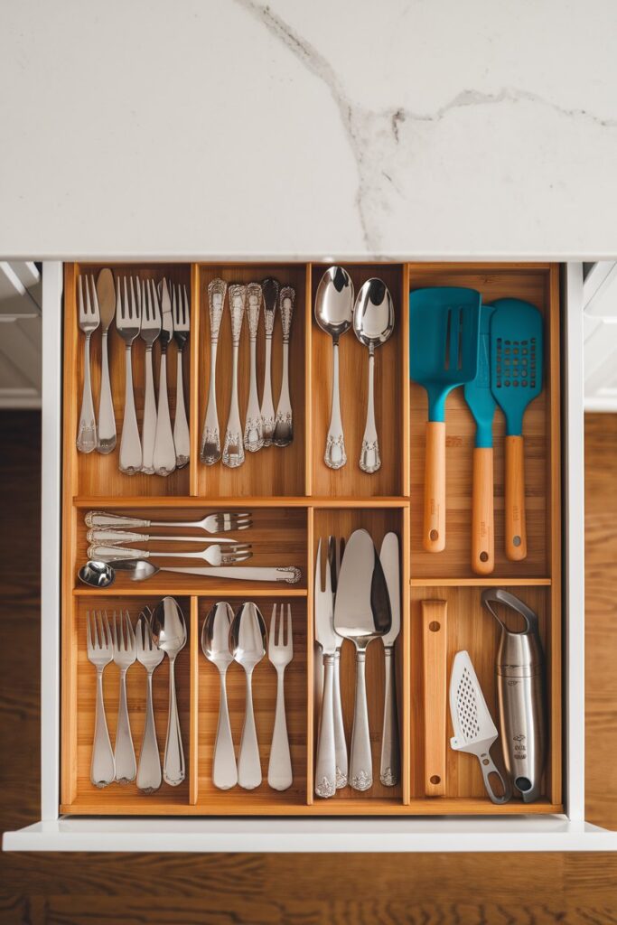 Drawer Organizers for Utensils & Cutlery