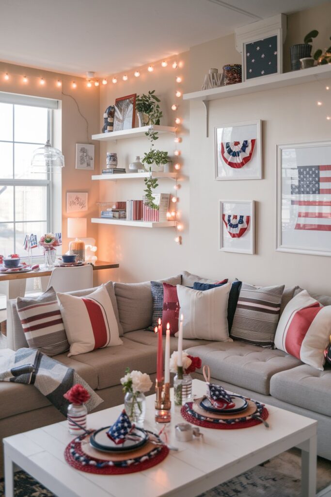 Small Apartment 4th of July Decor Ideas