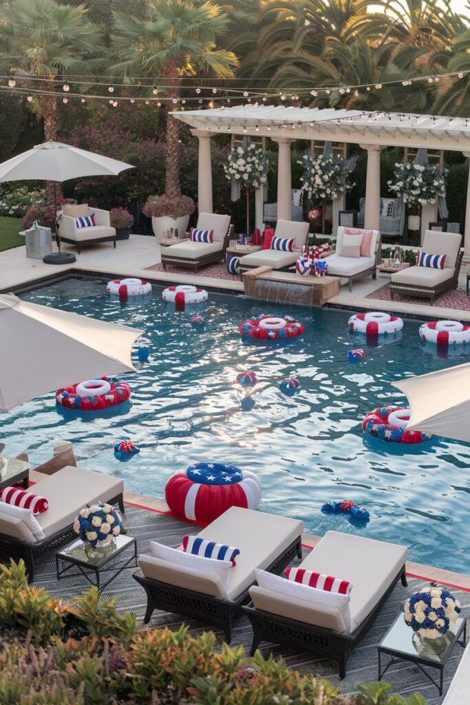 Poolside 4th of July Party Decorations