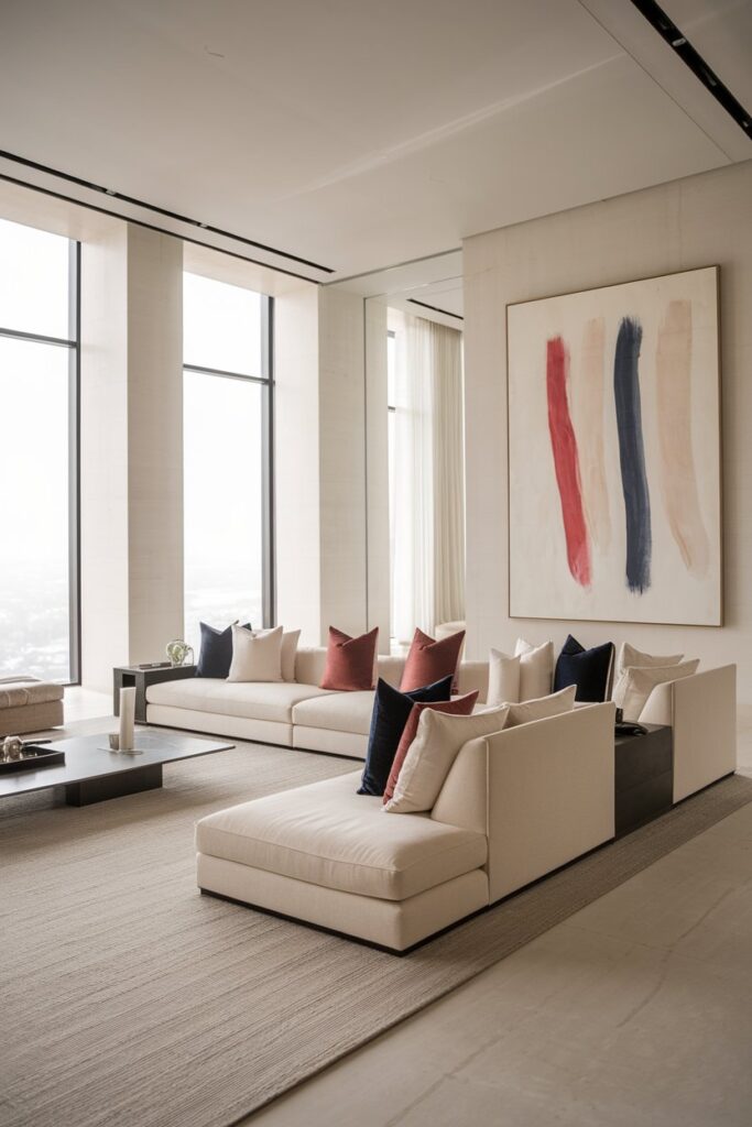 Modern Minimalist Patriotic Living Room