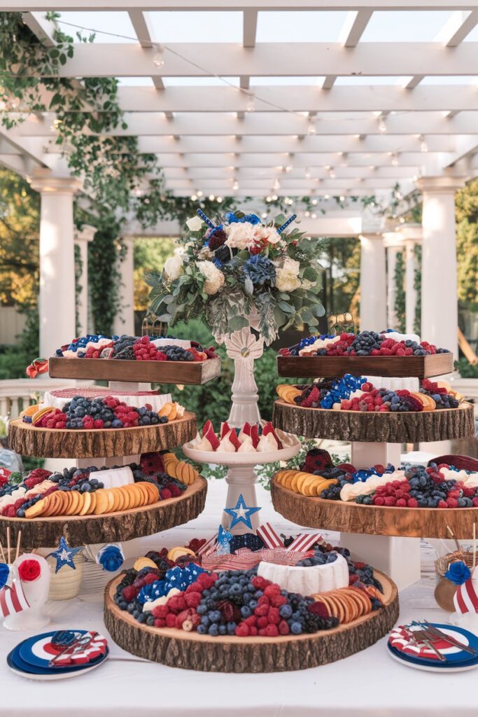 Patriotic Charcuterie Board Party Station