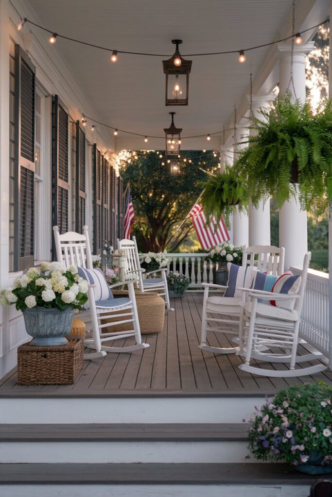 Southern-Style Porch With American Charm