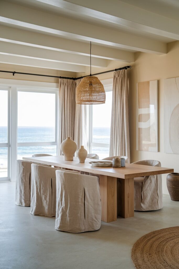 Scandinavian Coastal Dining Room Design