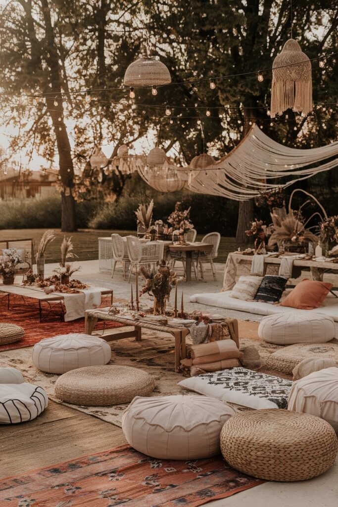 Boho 4th of July Backyard Party Styling