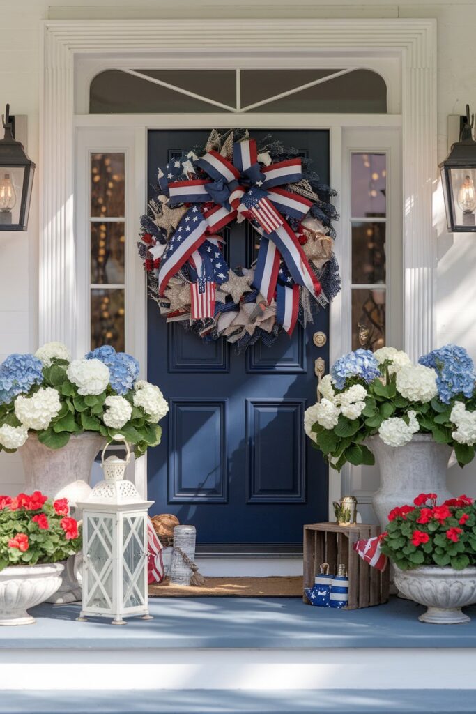Patriotic Wreath Ideas for the Front Door