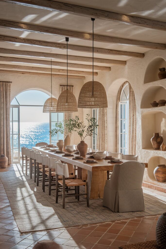 Mediterranean Coastal Dining Room Inspiration