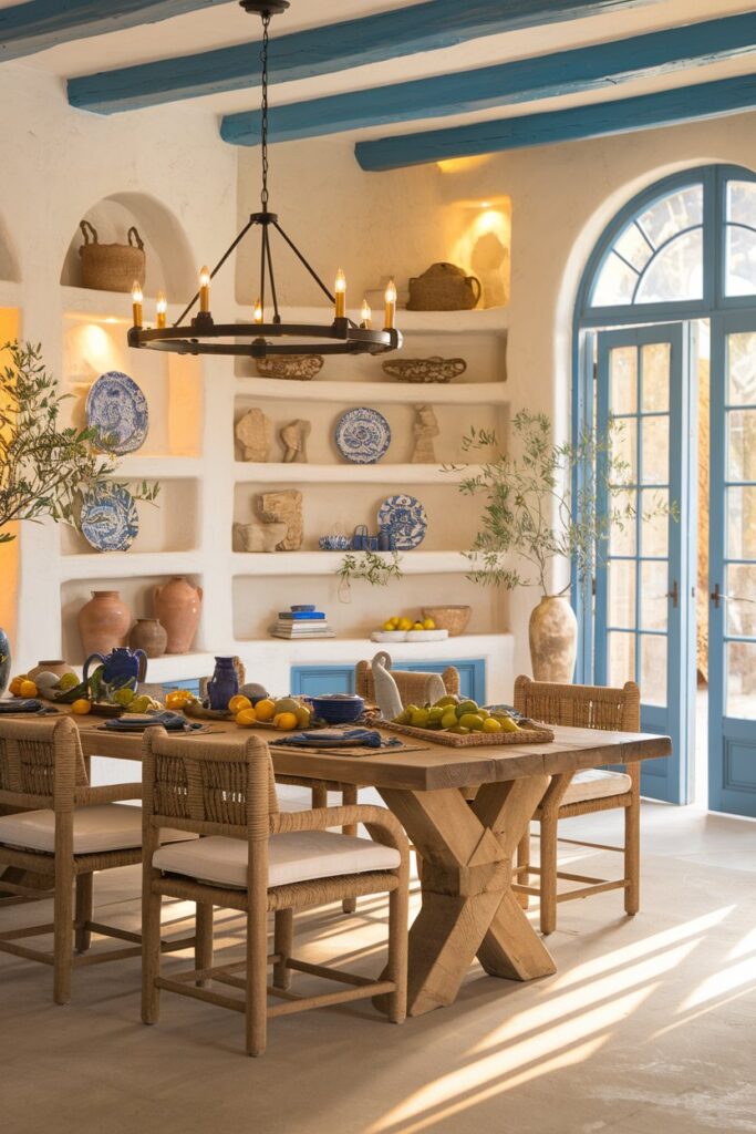 Mediterranean Blue Dining Room Inspiration