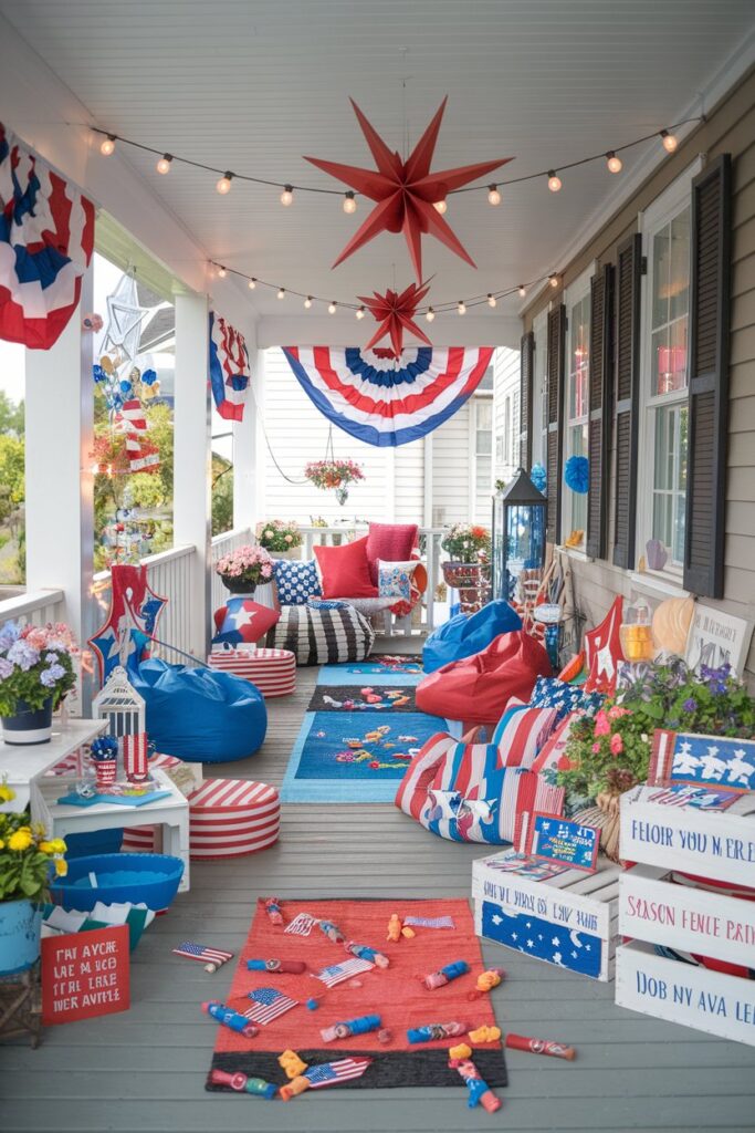 Kid-Friendly Patriotic Porch Decor Ideas