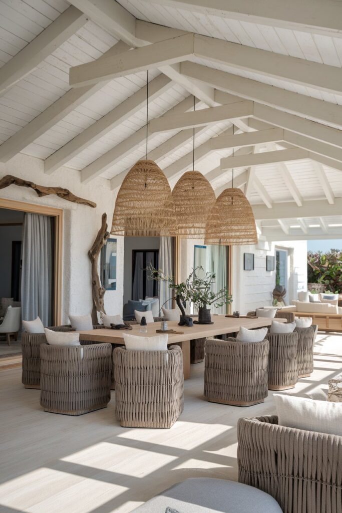 Indoor-Outdoor Coastal Dining Room Concept