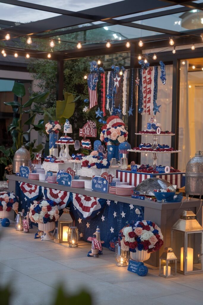 Festive Buffet Table with Themed Party Accessories