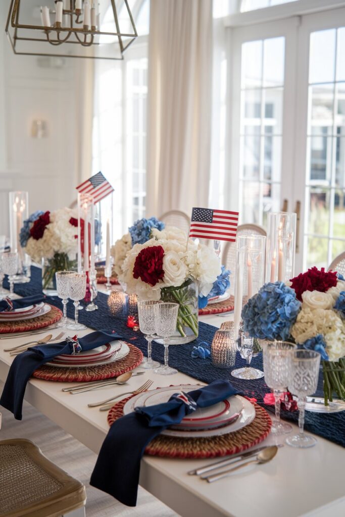 Red, White, and Blue Table Setting Ideas